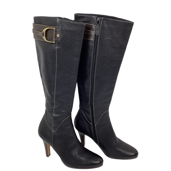 Cole Haan Sierra Air Knee High Heeled Boots Black - Picture 16 of 16